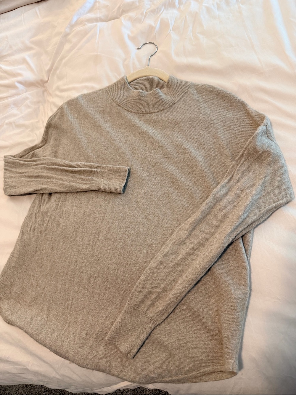 Madewell Women’s Turtleneck Sweater in Light Taupe